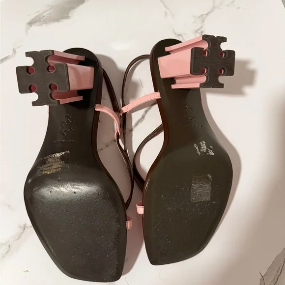 Tory Burch T Stamp Heel Sandals - Picture 6 of 7